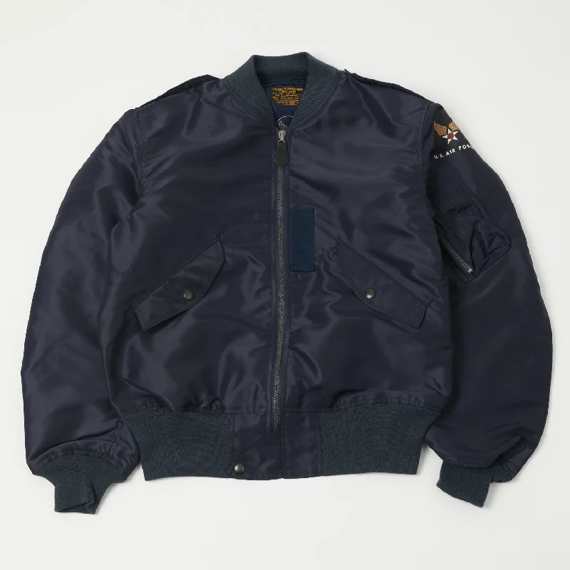 Men’s breathable leather jacket-Buzz Rickson's BR12984 L-2A 'Superior Togs' Jacket - Navy