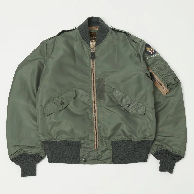 Men’s casual bomber jacket-Buzz Rickson's Type L-2B 'Skyline' Flight Jacket - Olive