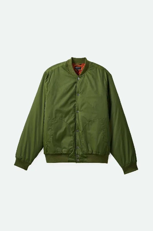 Men’s vintage windbreaker jacket-Dillinger Flight Bomber Jacket - Cypress Green