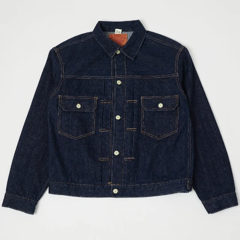 Men’s slim-fit parka jacket-Freewheelers 507XX 'The Vanishing West' Type II Denim Jacket