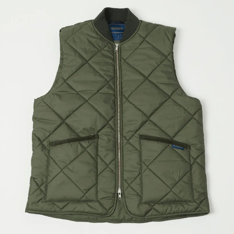 Men’s stylish puffer jacket-Lavenham Big Quilt Bomber Jacket - Olive Green