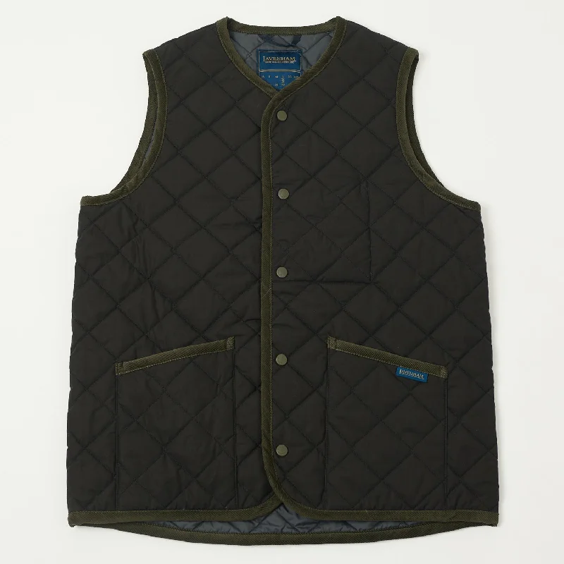 Men’s warm denim jacket-Lavenham Thornham Vest - Lamp Black