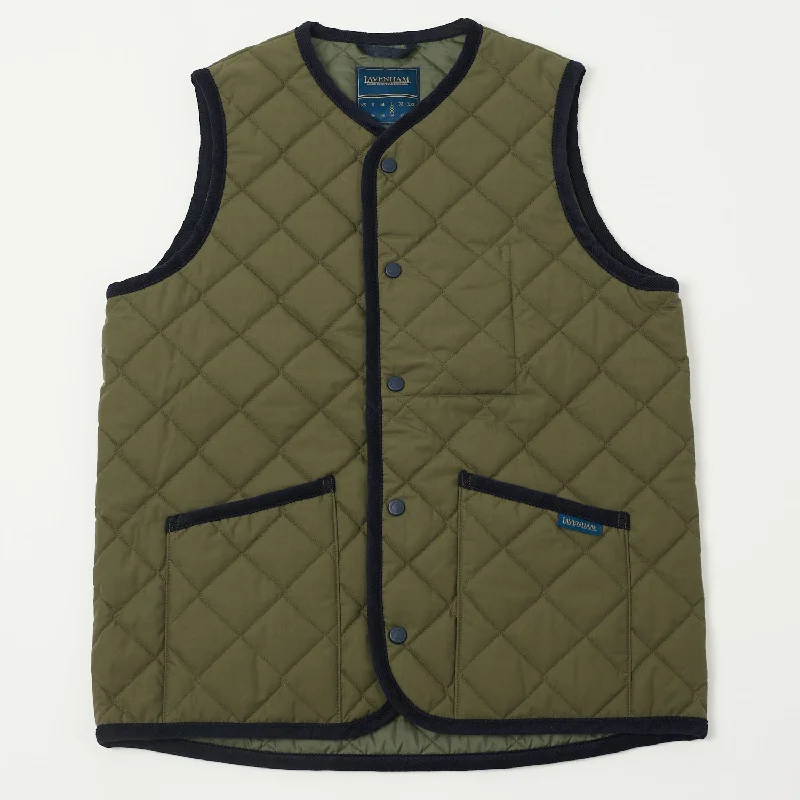 Men’s lightweight fleece jacket-Lavenham Thornham Vest - Olive Green