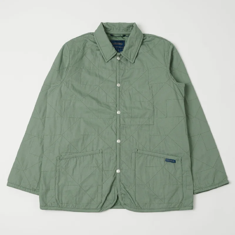 Men’s rugged parka jacket-Lavenham Unwadded Worker Raydon Jacket - Leaf Green