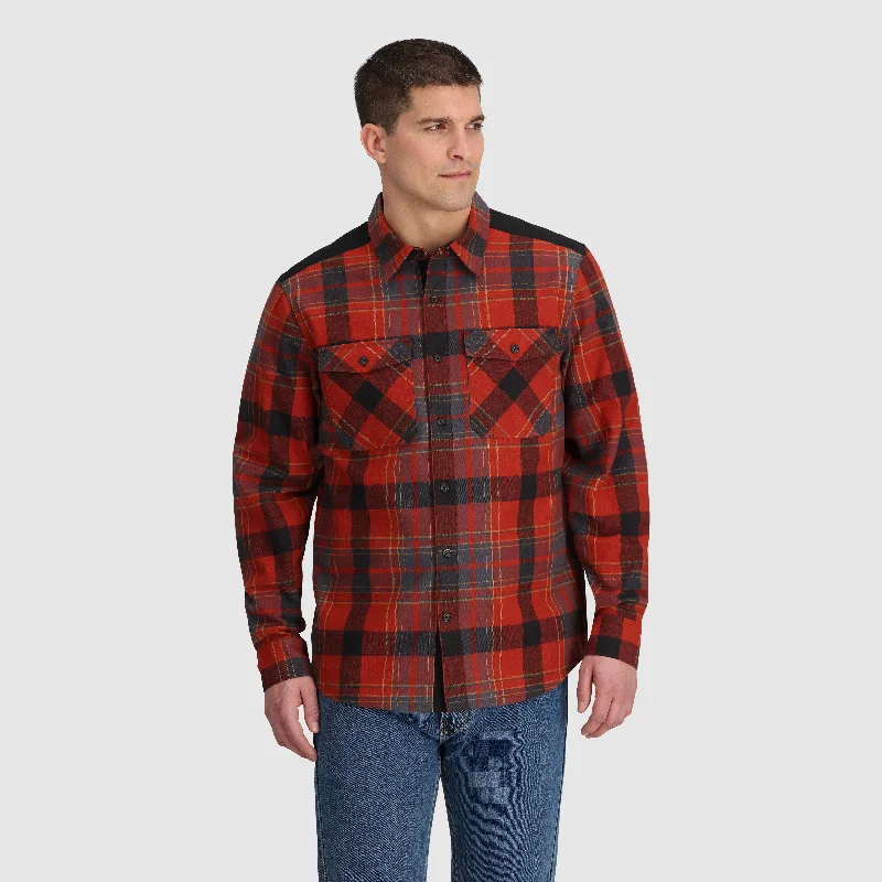 Men’s insulated fleece jacket-Men's Wallingford Flannel Shirt Jacket