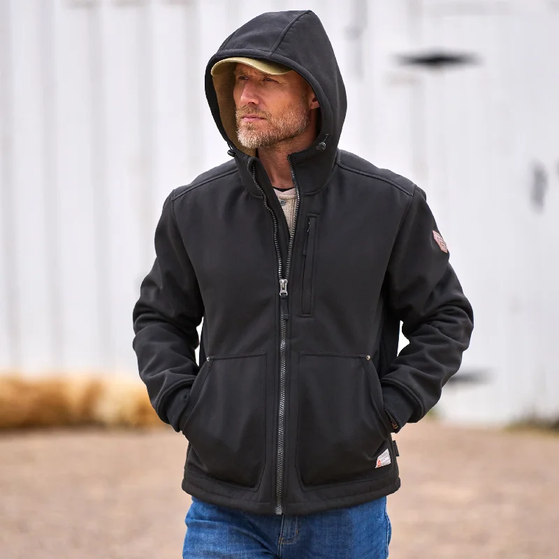 Men’s waterproof blazer jacket-Men's Wind River Burly Canvas Softshell Jacket