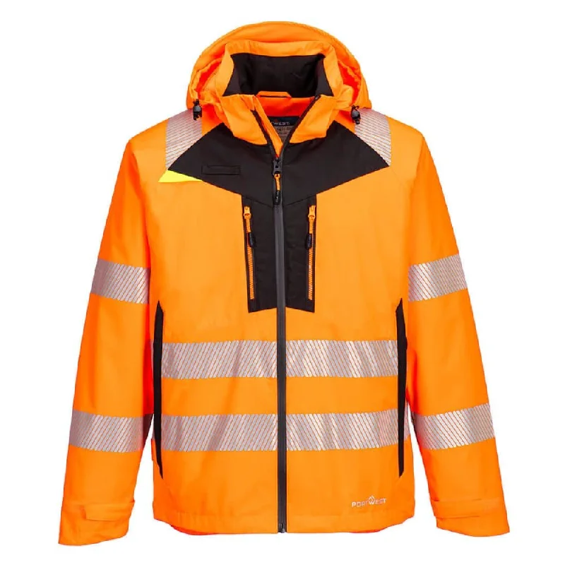 Men’s slim-fit parka jacket-Portwest DX462 DX4 Hi-Vis Waterproof Jacket