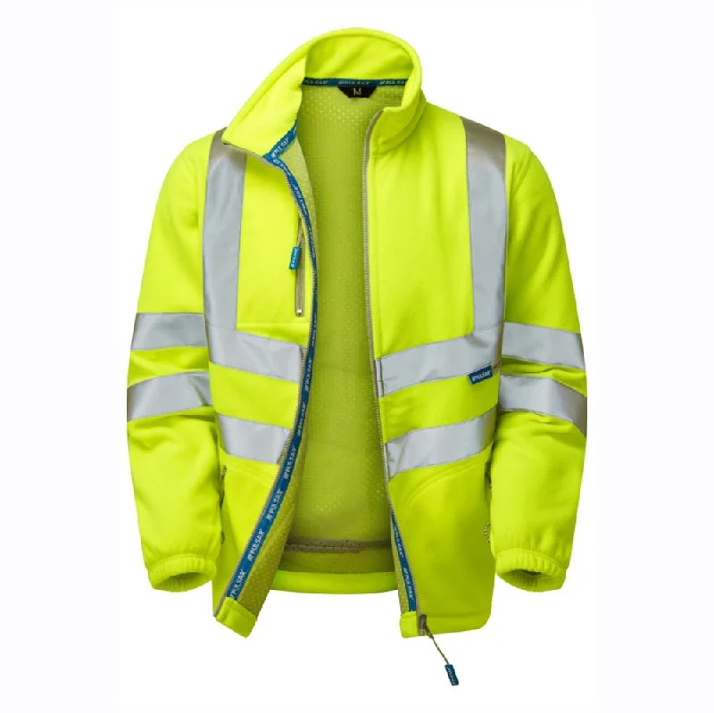 Men’s versatile trench jacket-PULSAR P507 Hi-Vis Yellow Interactive Fleece Jacket