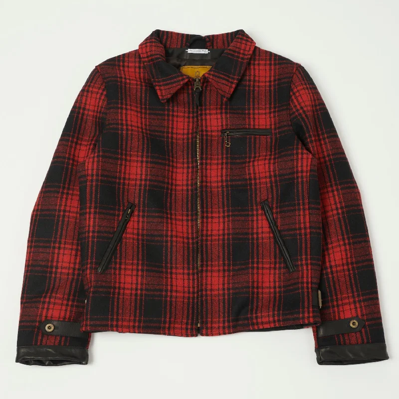 Men’s classic trench jacket-Shangri-La Heritage 'Varenne' Wool Jacket - Red Tartan