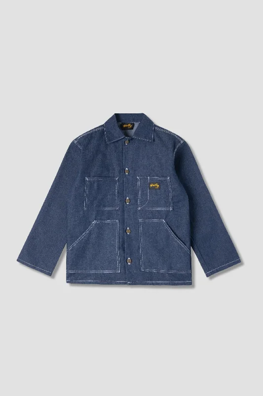 Men’s modern trench jacket-Shop Jacket (Indigo Denim)