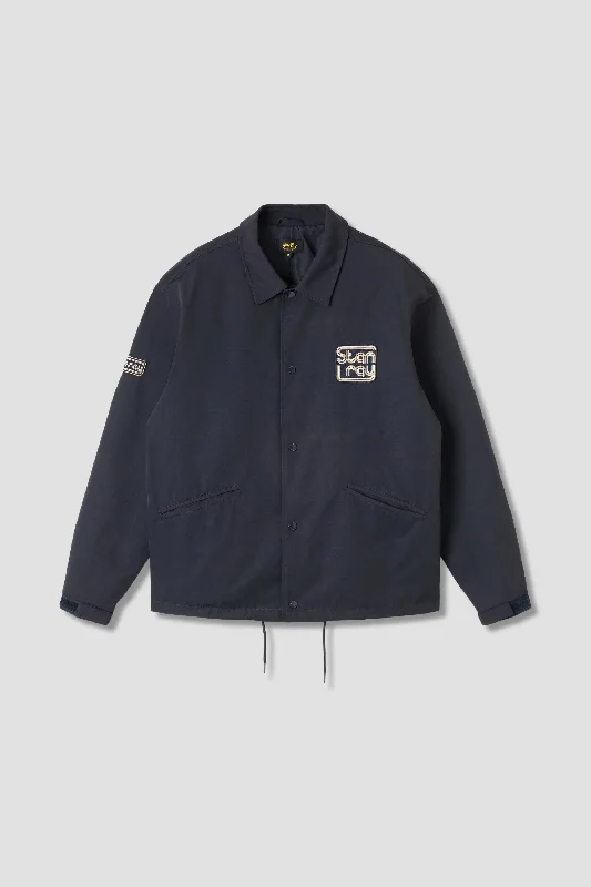 Men’s vintage windbreaker jacket-Coach Jacket (Navy)