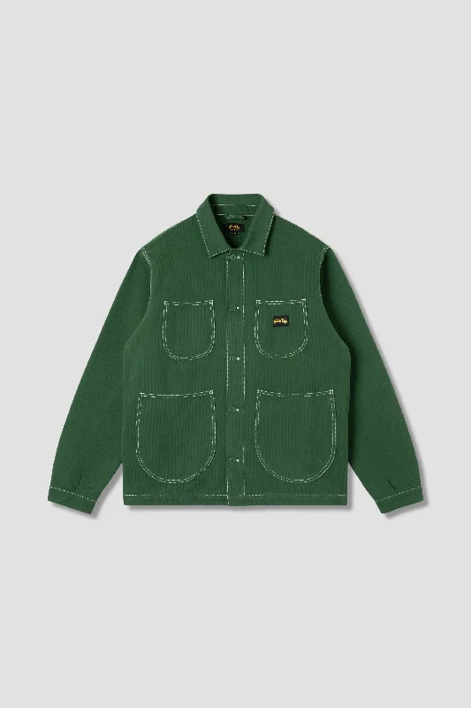 Men’s slim-fit rain jacket-Coverall Jacket (Racing Green Bedford Cord)