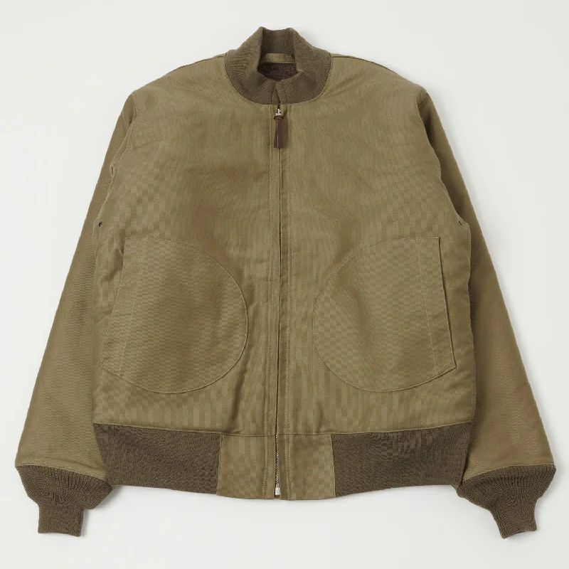 Men’s rugged fleece jacket-Warehouse & Co 2180 Aviators Jacket - Khaki