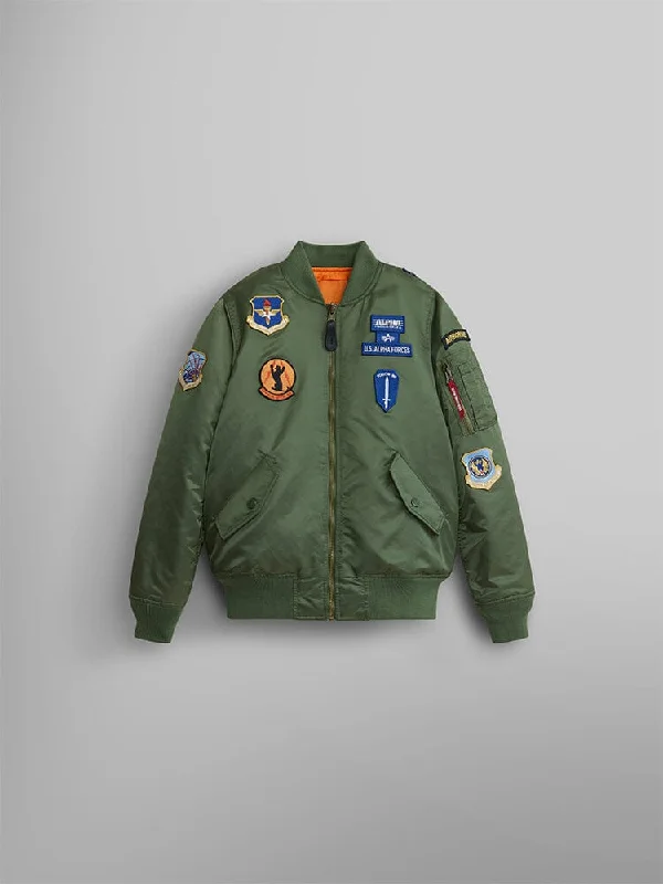 Men’s slim-fit fleece jacket-MA-1 SQUADRON BOMBER JACKET Y