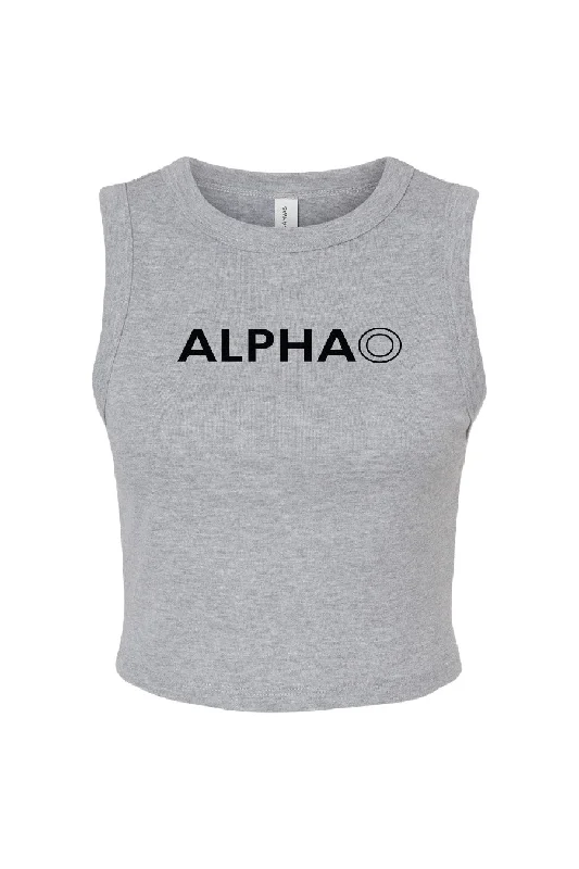 Men’s short-sleeve comfy tee-Alpha O Crop Tank