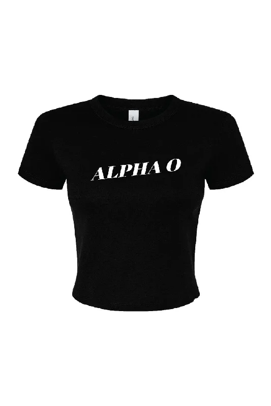 Men’s short-sleeve casual essential-Alpha O Crop Tee