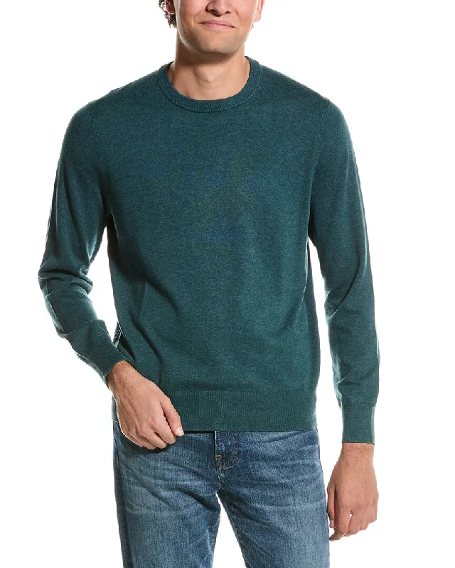 Men’s cable-knit wool sweater-Brooks Brothers Swift Crewneck Sweater