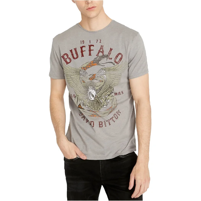 Men’s short-sleeve trendy fit-Buffalo David Bitton Mens Tiblu Graphic T-Shirt, Grey, Small