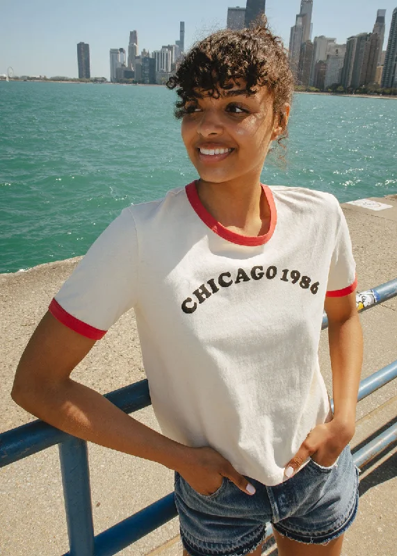 Men’s cotton short-sleeve tee-Chicago '86 Ringer Tee