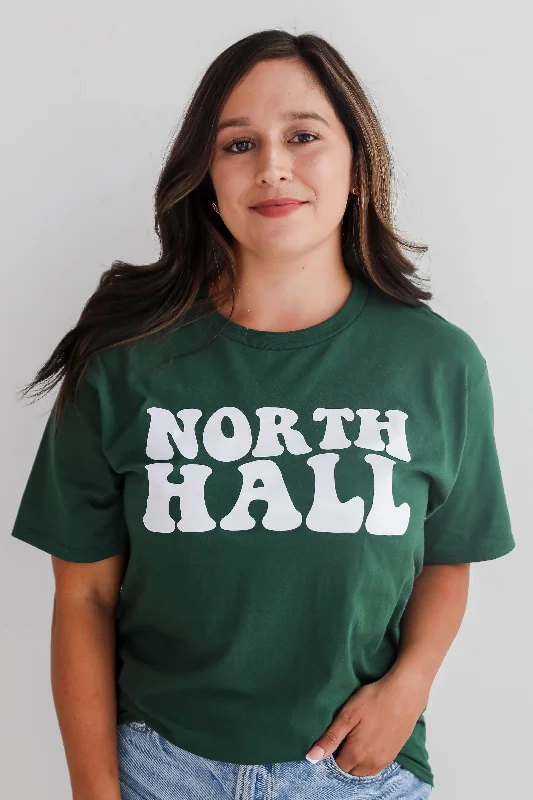 Men’s short-sleeve quick-dry shirt-Dark Green North Hall Tee