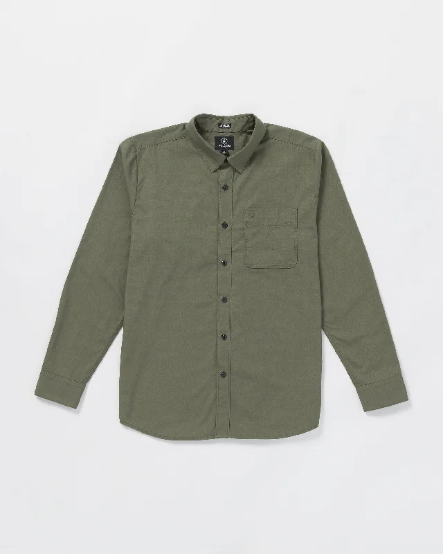 Men’s short-sleeve stylish design-Date Knight Long Sleeve Shirt - Winter Moss