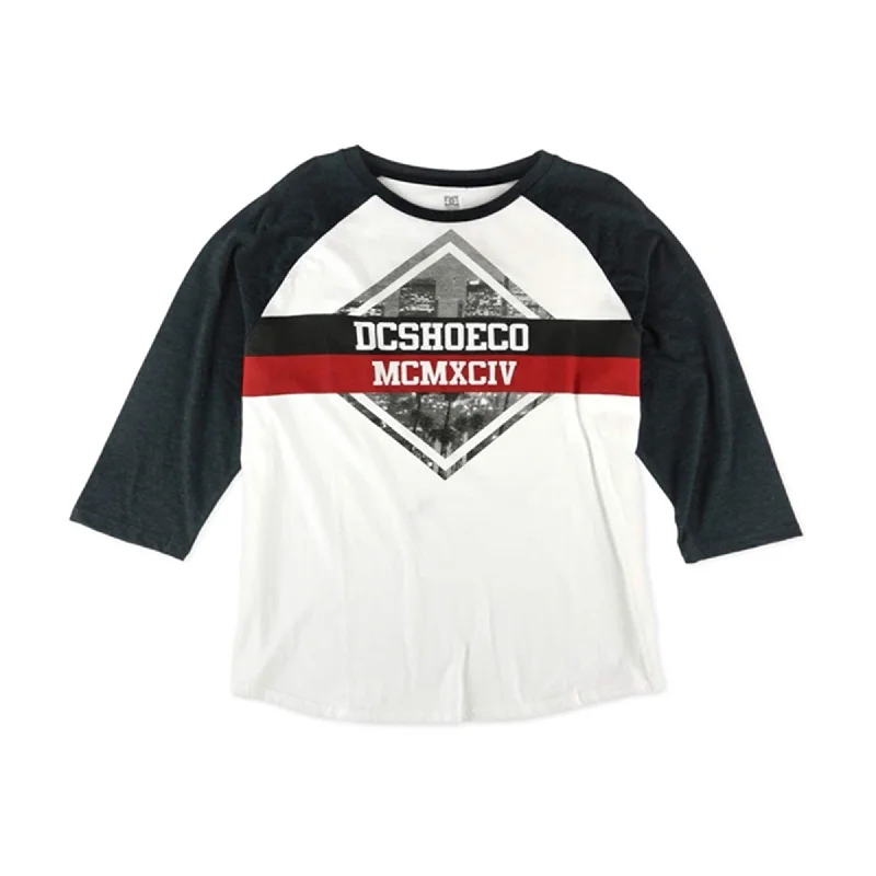 Men’s short-sleeve bold pattern-Dc Mens Logo Raglan Graphic T-Shirt