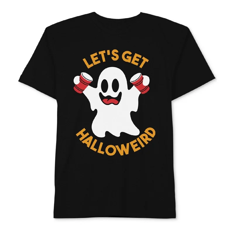 Men’s short-sleeve summer shirt-Delta Apparel Mens Let's Get Halloweird Graphic T-Shirt, Black, Large