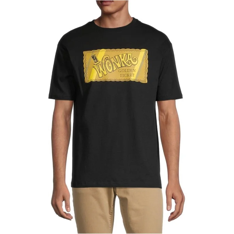 Men’s short-sleeve relaxed design-Elevenparis Mens Wonka Golden Ticket Graphic T-Shirt