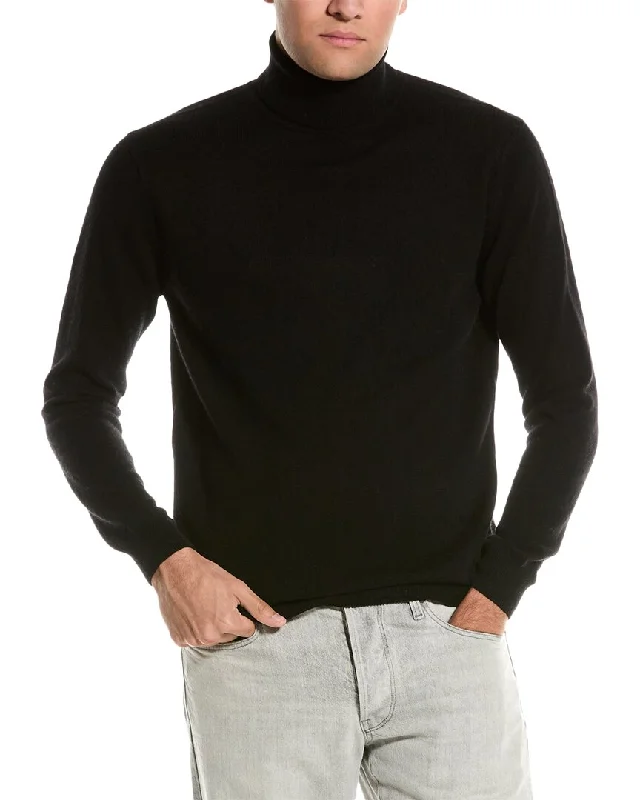 Men’s slim-fit knit sweater-Forte Cashmere Turtleneck Cashmere Sweater