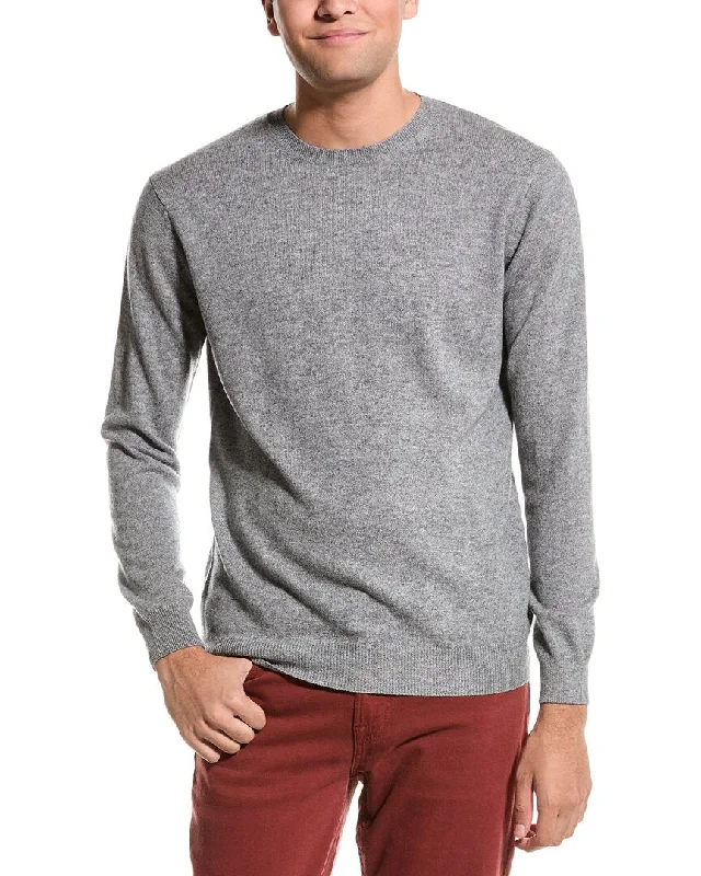 Men’s slim-fit cotton sweater-Forte Classic Crew Cashmere Sweater