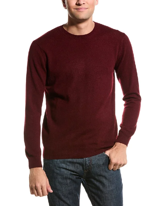 Men’s chunky wool sweater-Forte Classic Crew Cashmere Sweater