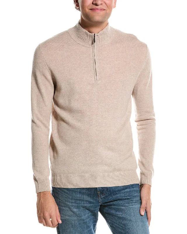 Men’s cozy cashmere sweater-Forte Quarter Zip Cashmere Sweater