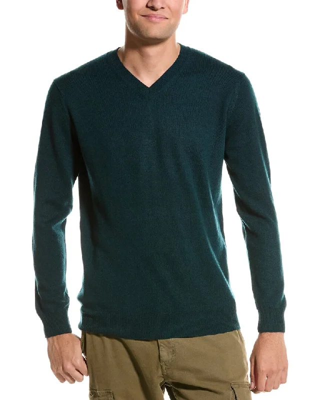 Men’s cozy knit sweater-Forte V-Neck Cashmere Sweater