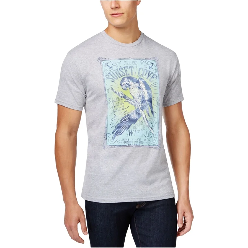 Men’s short-sleeve relaxed tee-G.H. Bass & Co. Mens Sunset Cove Graphic T-Shirt, Grey, Small