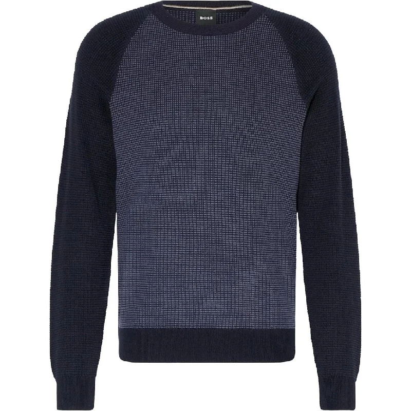 Men’s cozy knit crew-Hugo Boss Men's Dairon Wool Crew Neck Sweater, Navy