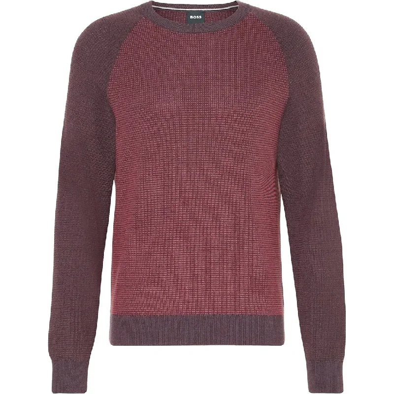 Men’s lightweight knit pullover-Hugo Boss Men's Dairon Wool Crew Neck Sweater, Red