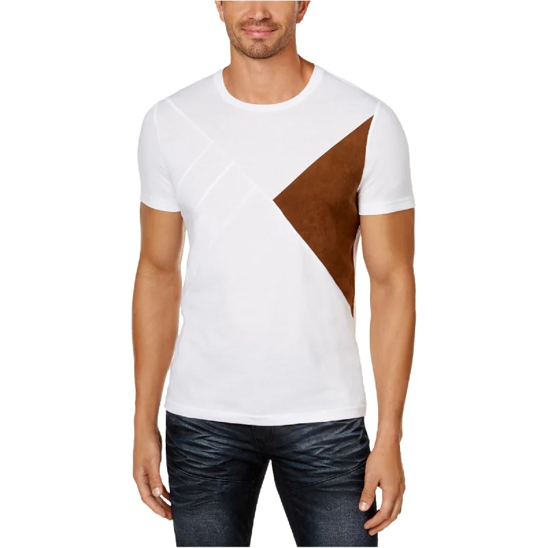 Men’s short-sleeve classic fit-I-N-C Mens Faux-Suede Basic T-Shirt