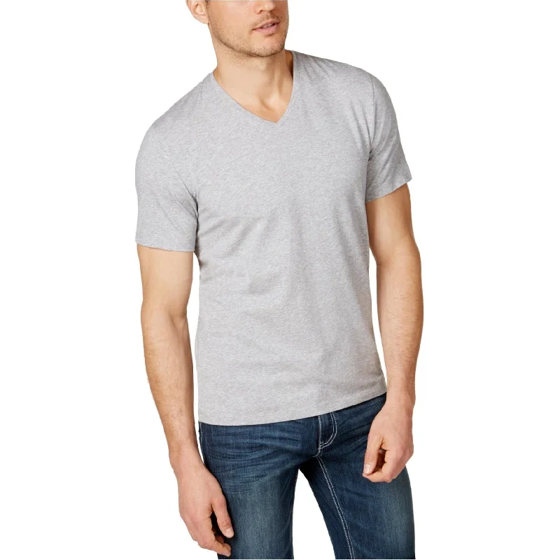 Men’s oversized short-sleeve tee-I-N-C Mens SS Polish Basic T-Shirt, Grey, Large