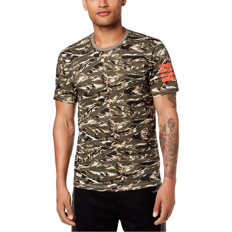 Men’s short-sleeve everyday wear-I-N-C Mens Tiger Embellished T-Shirt, Beige, X-Small