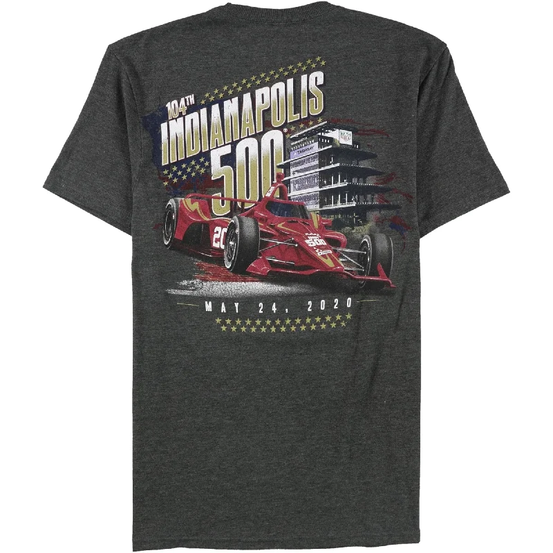 Men’s short-sleeve summer essential-Indy 500 Mens Shield & Racecar Graphic T-Shirt