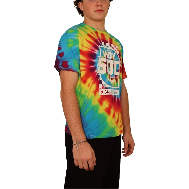 Men’s short-sleeve athletic fit-Indy 500 Mens Tie-Dye Graphic T-Shirt