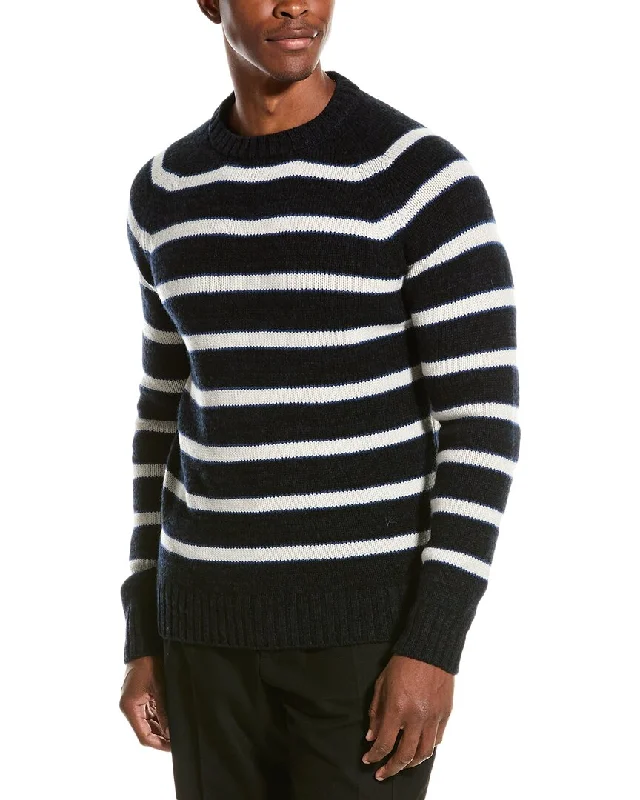 Men’s stylish turtleneck sweater-ISAIA Cashmere Crewneck Sweater