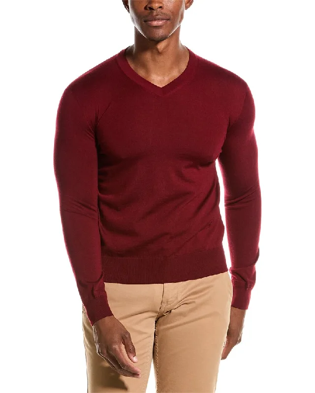 Men’s modern crew sweater-ISAIA V-Neck Sweater