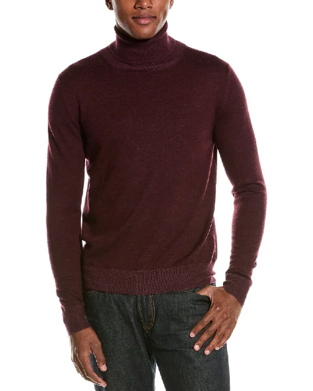 Men’s lightweight fleece sweater-ISAIA Wool Roll Neck Sweater