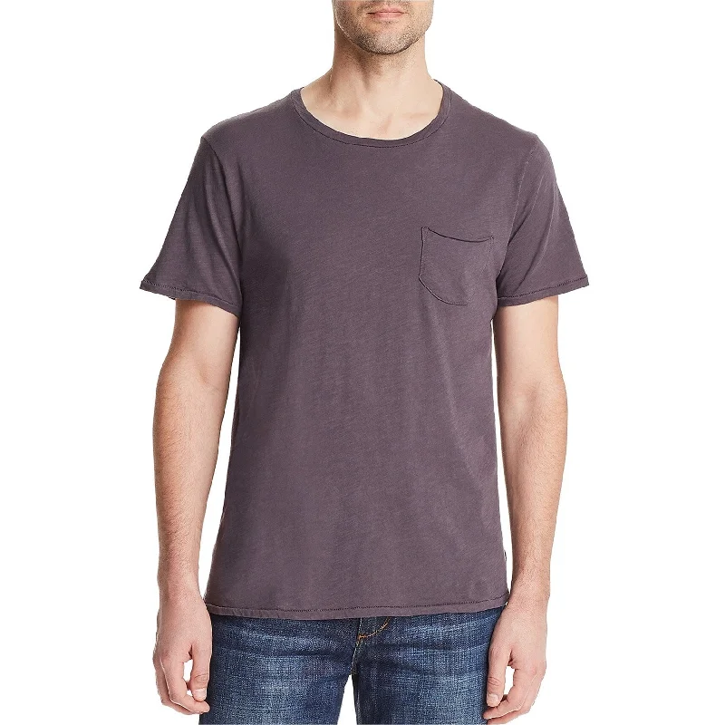 Men’s short-sleeve soft fabric-Joe's Mens Chase Raw-Edge Basic T-Shirt, Grey, X-Large