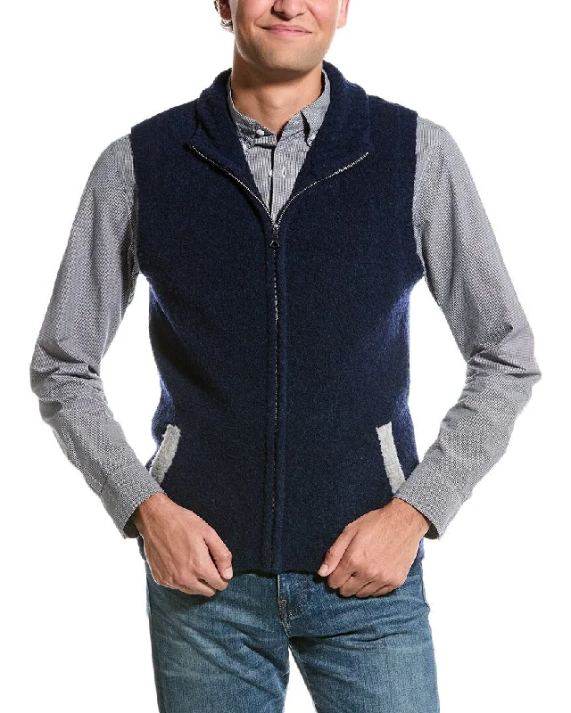 Men’s cable-knit cotton pullover-Kier + J Wool-Blend Vest