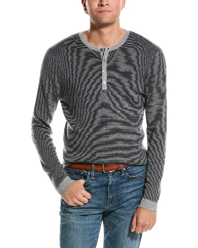 Men’s oversized pullover sweater-Kier + J Wool & Cashmere-Blend Henley