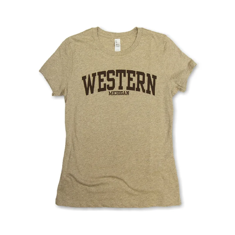 Men’s short-sleeve trendy color-Ladies' Western Michigan Collegiate Tee