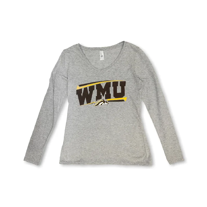 Men’s short-sleeve lightweight tee-Ladies' WMU Slant Long Sleeve Tee