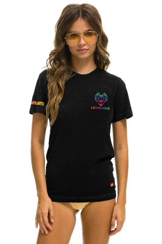 Men’s short-sleeve breathable tee-LOVELOUD X DREAMLAND COLLABORATIVE TEE - BLACK